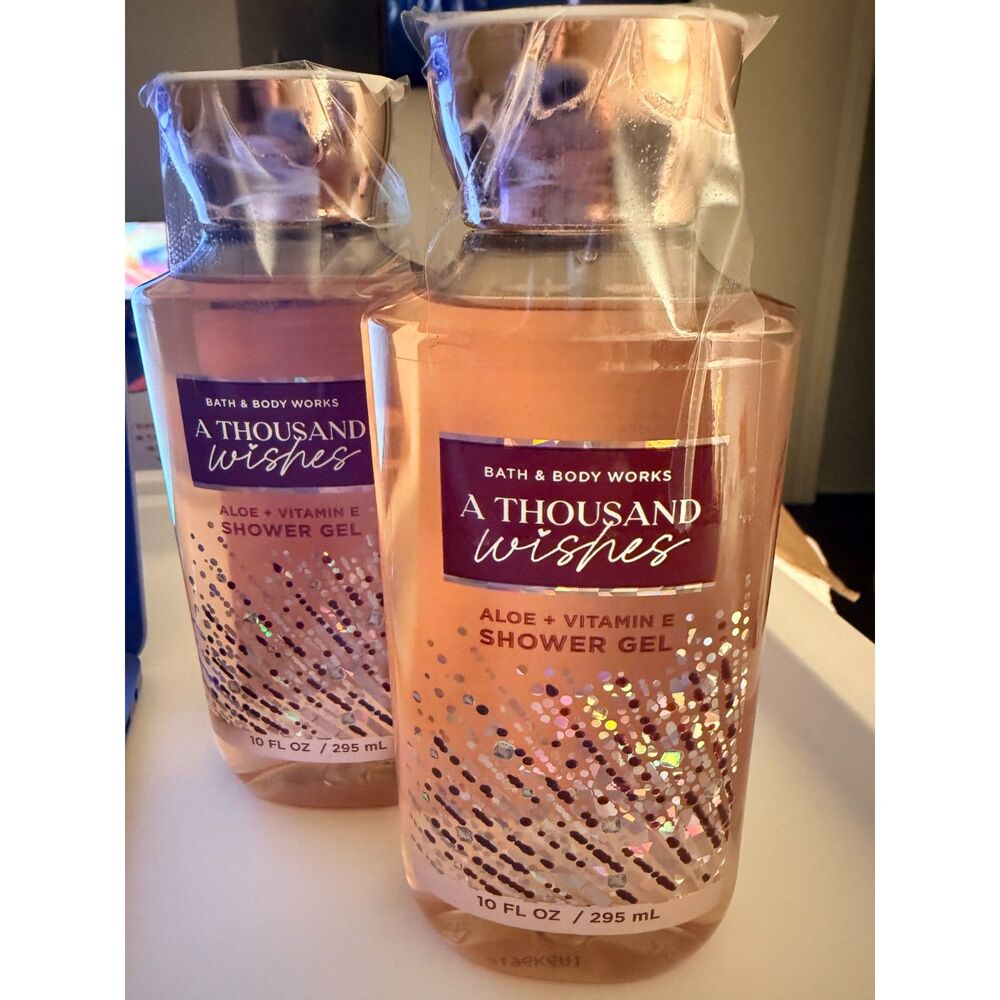 NEW Bath & Body Works A Thousand Wishes Aloe + Vitamin E Shower Gel x 2